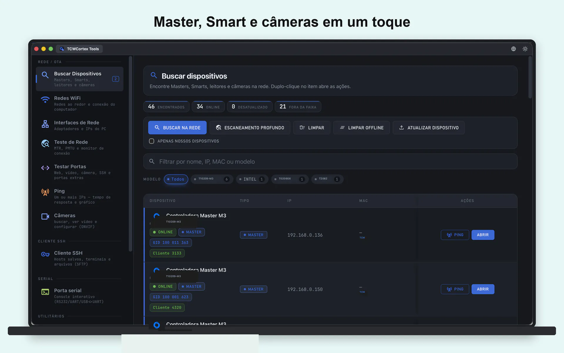 Scanner de rede: buscar dispositivos